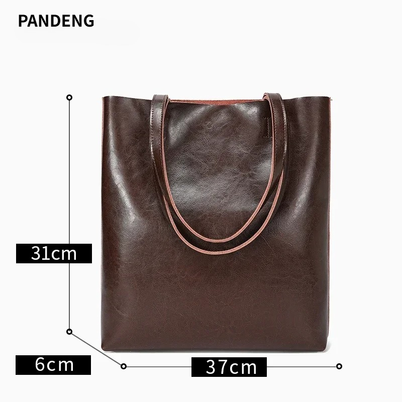 Women Hand Bags For Office - Damenhandtaschen aus Naturleder, Echtleder Retro-Taschen für