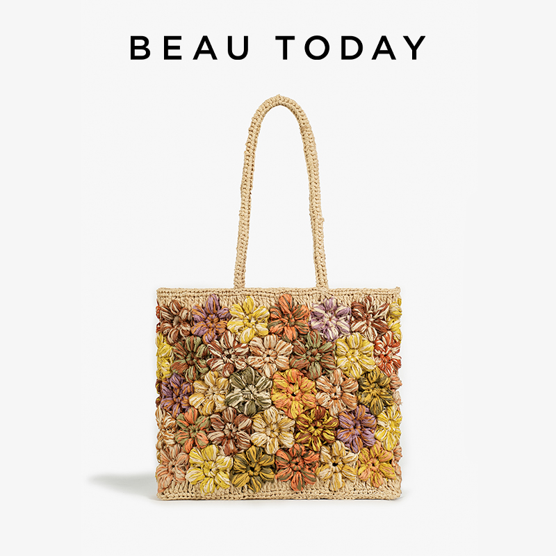 Women'S Raffia Bags - BEAUTODAY Tragetaschen für Damen, Raffia, gemischte