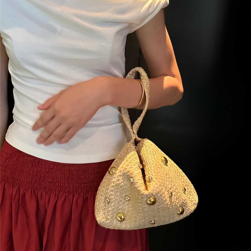 Dreieckige gewebte Stroh-Clutc – Women'S Raffia Bags Bewertung und Preis
